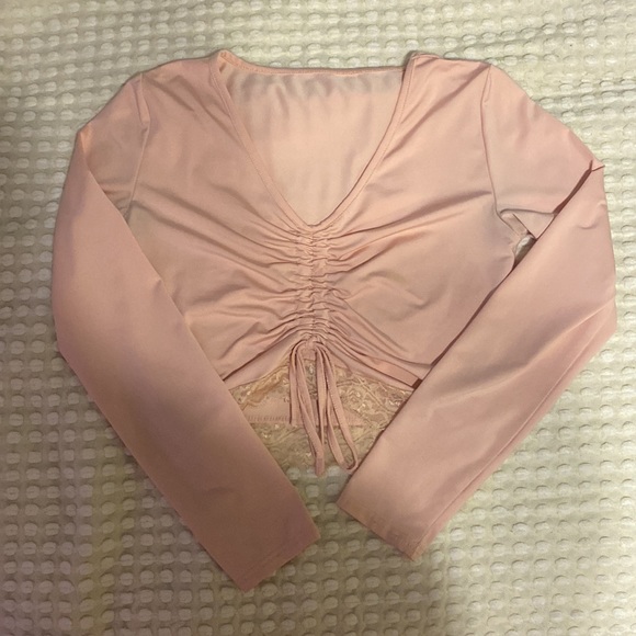 LACE PINK TOP - Picture 2 of 3